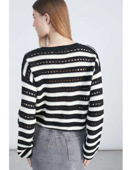 24 Colours Openwork Pattern Sweater - 25S-41234A