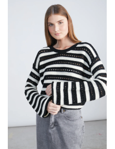 24 Colours Openwork Pattern Sweater - 25S-41234A