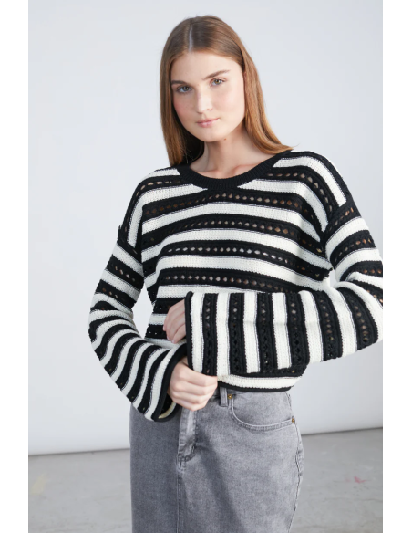 24 Colours Openwork Pattern Sweater - 25S-41234A