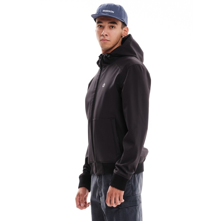 EMERSON ΜΠΟΥΦΑΝ BONDED BOMBER ΜΕ ΚΟΥΚΟΥΛΑ BLACK- 232.EM11.78