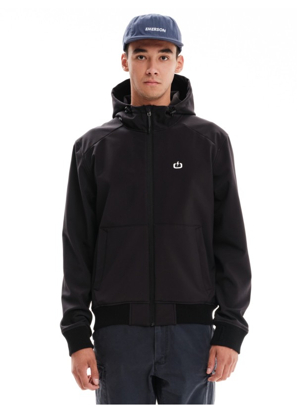 EMERSON ΜΠΟΥΦΑΝ BONDED BOMBER ΜΕ ΚΟΥΚΟΥΛΑ BLACK- 232.EM11.78