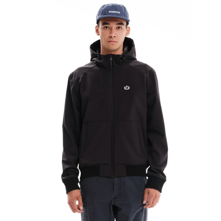 EMERSON ΜΠΟΥΦΑΝ BONDED BOMBER ΜΕ ΚΟΥΚΟΥΛΑ BLACK- 232.EM11.78