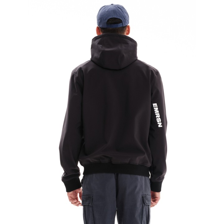 EMERSON ΜΠΟΥΦΑΝ BONDED BOMBER ΜΕ ΚΟΥΚΟΥΛΑ BLACK- 232.EM11.78