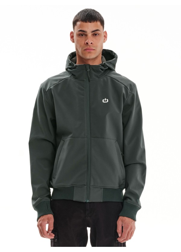 EMERSON ΜΠΟΥΦΑΝ BONDED BOMBER ΜΕ ΚΟΥΚΟΥΛΑ DARK GREEN-  232.EM11.78