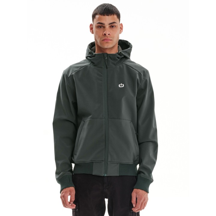 EMERSON ΜΠΟΥΦΑΝ BONDED BOMBER ΜΕ ΚΟΥΚΟΥΛΑ DARK GREEN-  232.EM11.78