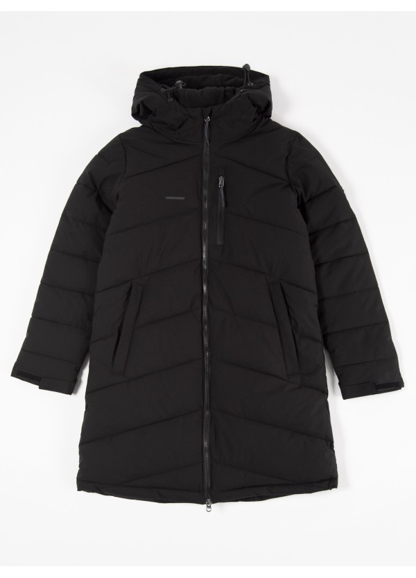 EMERSON ΜΑΚΡΥ ΜΠΟΥΦΑΝ PUFFER ΜΕ ΚΟΥΚΟΥΛΑ BLACK- 232.EW10.44
