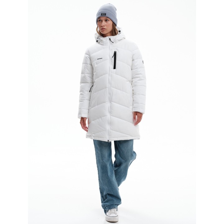 EMERSON ΜΑΚΡΥ ΜΠΟΥΦΑΝ PUFFER ΜΕ ΚΟΥΚΟΥΛΑ WHITE-232.EW10.44