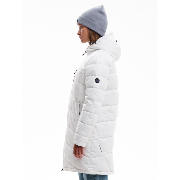 EMERSON ΜΑΚΡΥ ΜΠΟΥΦΑΝ PUFFER ΜΕ ΚΟΥΚΟΥΛΑ WHITE-232.EW10.44