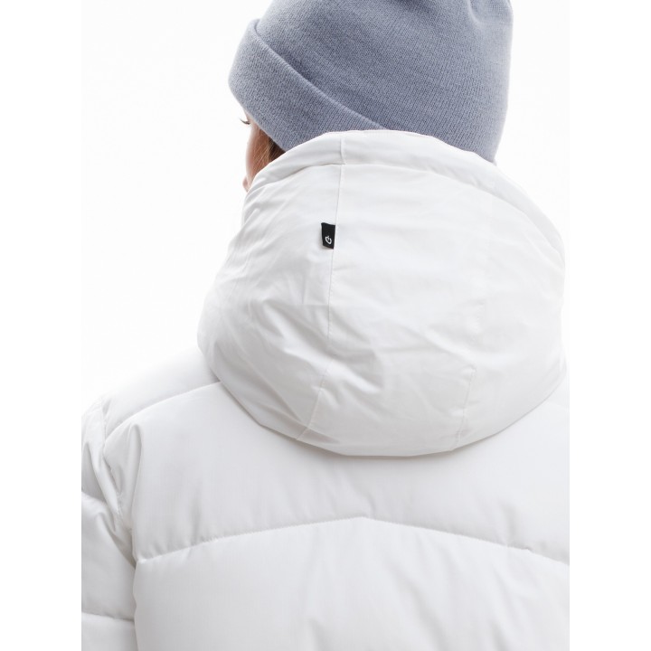 EMERSON ΜΑΚΡΥ ΜΠΟΥΦΑΝ PUFFER ΜΕ ΚΟΥΚΟΥΛΑ WHITE-232.EW10.44