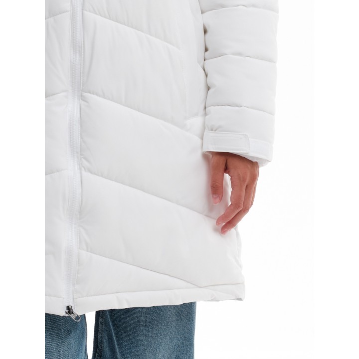 EMERSON ΜΑΚΡΥ ΜΠΟΥΦΑΝ PUFFER ΜΕ ΚΟΥΚΟΥΛΑ WHITE-232.EW10.44