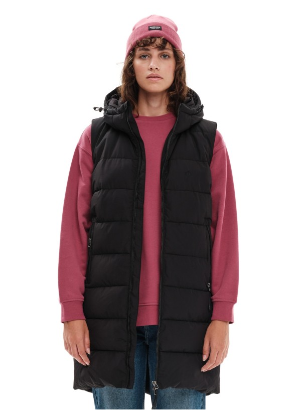 EMERSON ΜΑΚΡΥ ΑΜΑΝΙΚΟ ΜΠΟΥΦΑΝ PUFFER BLACK- 232.EW10.93