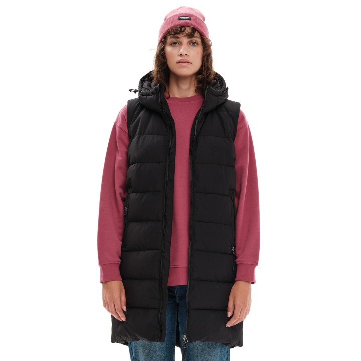 EMERSON ΜΑΚΡΥ ΑΜΑΝΙΚΟ ΜΠΟΥΦΑΝ PUFFER BLACK- 232.EW10.93