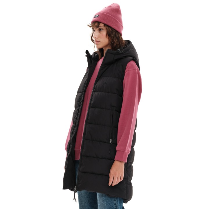 EMERSON ΜΑΚΡΥ ΑΜΑΝΙΚΟ ΜΠΟΥΦΑΝ PUFFER BLACK- 232.EW10.93
