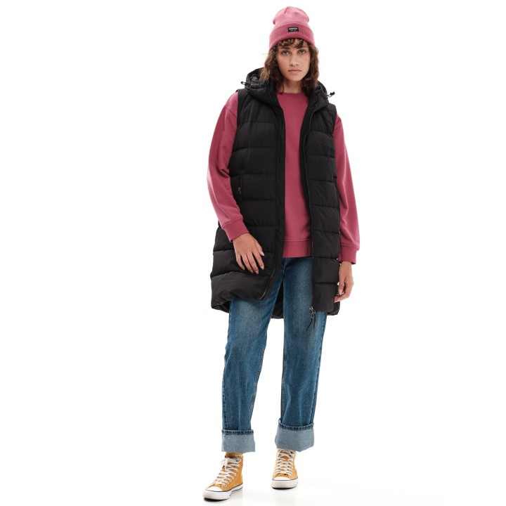 EMERSON ΜΑΚΡΥ ΑΜΑΝΙΚΟ ΜΠΟΥΦΑΝ PUFFER BLACK- 232.EW10.93