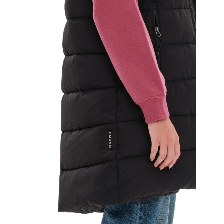 EMERSON ΜΑΚΡΥ ΑΜΑΝΙΚΟ ΜΠΟΥΦΑΝ PUFFER BLACK- 232.EW10.93