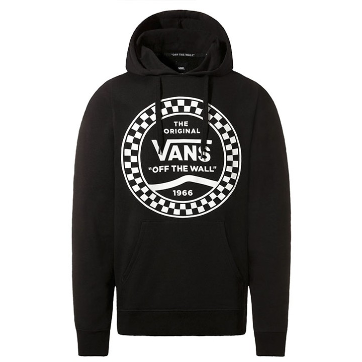 Vans Men's Side Stripe Font Hoodie -Black/White (VN0A456QBLK)