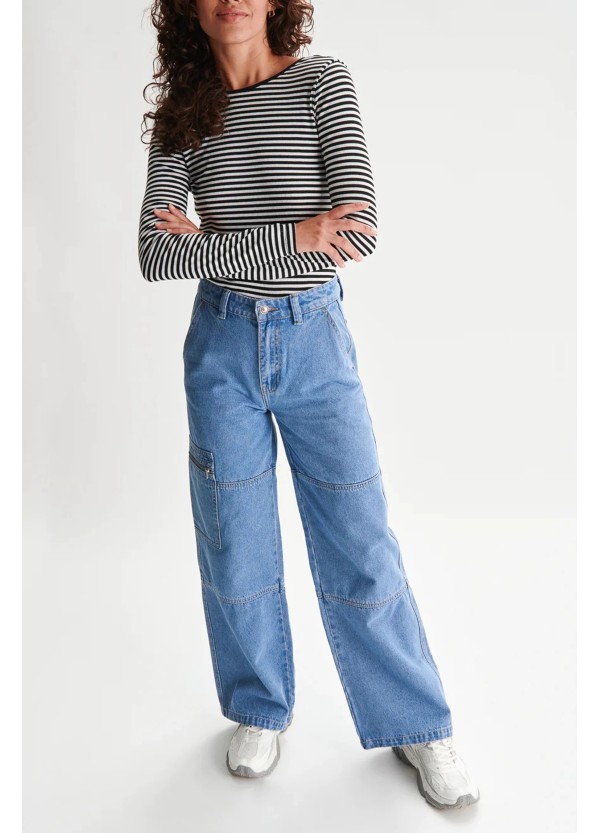 24COLOURS Blue Denim Pants - 80350