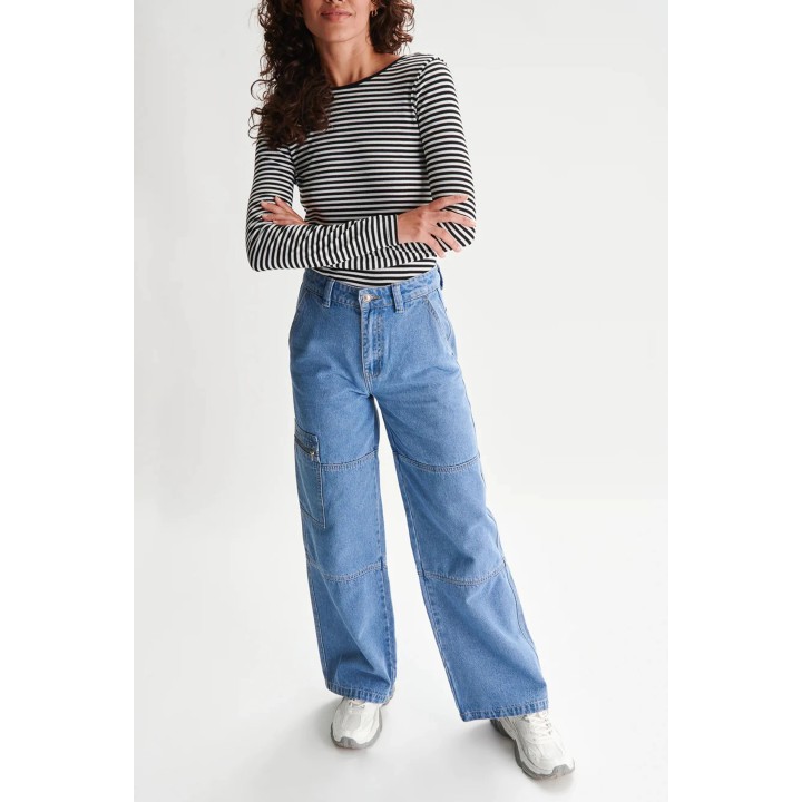 24COLOURS Blue Denim Pants - 80350