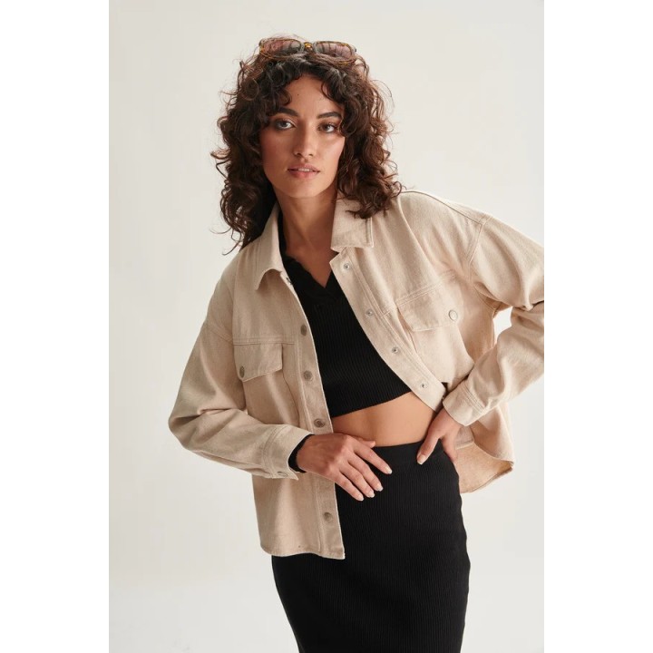 24 COLOURS Jacket Beige Jean - 90456b