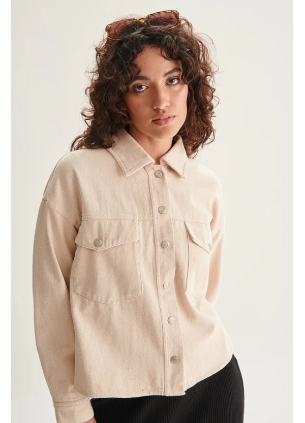 24 COLOURS Jacket Beige Jean - 90456b