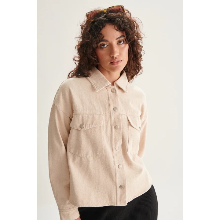 24 COLOURS Jacket Beige Jean - 90456b