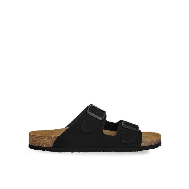 Plakton Eva NOBUCK Negro Sandals - 180010-negro