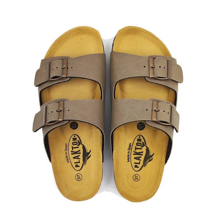 Plakton Eva NOBUCK Taupe Sandals - 180010-taupe