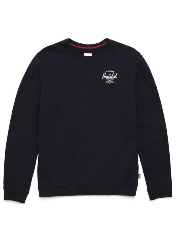 HERSCHEL MEN'S CREWNECK CLASSIC LOGO BLACK/WHITE -50032-00266