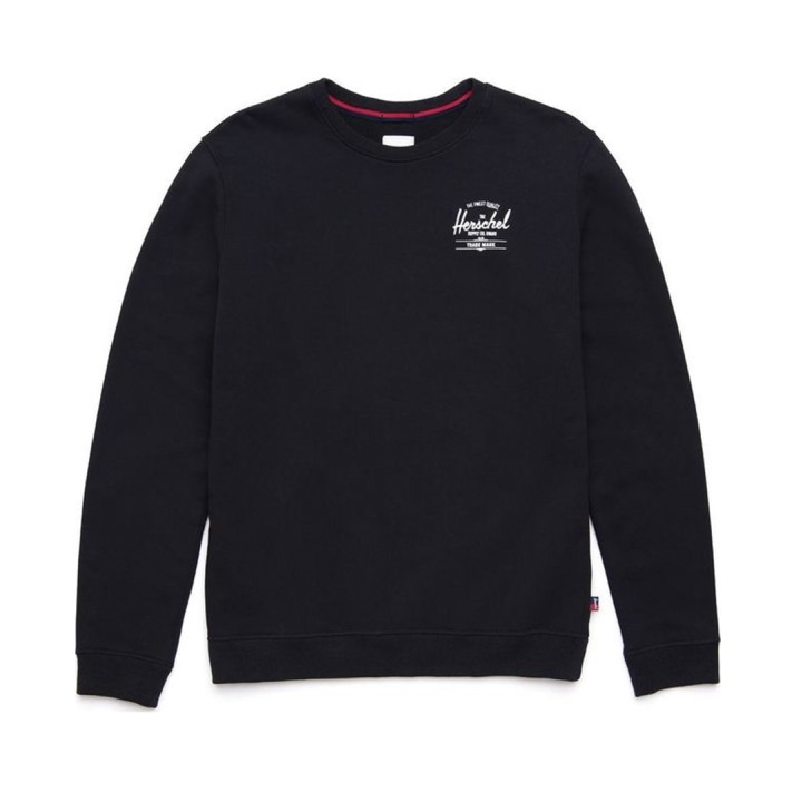 HERSCHEL MEN'S CREWNECK CLASSIC LOGO BLACK/WHITE -50032-00266