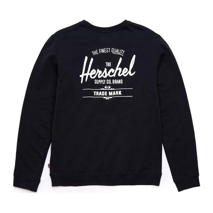 HERSCHEL MEN'S CREWNECK CLASSIC LOGO BLACK/WHITE -50032-00266
