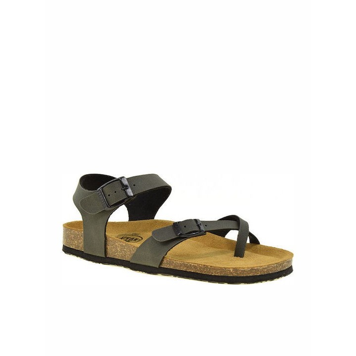 Plakton Eva NOBUCK Khaki Sandals - 181016-kaki