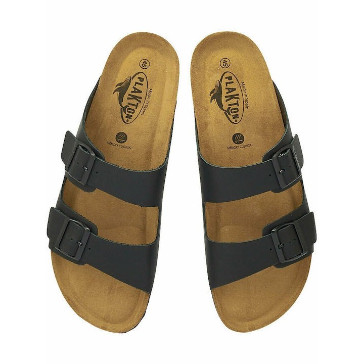 Plakton Memory Escama APURE Leather Negro Sandals - 175857-negro