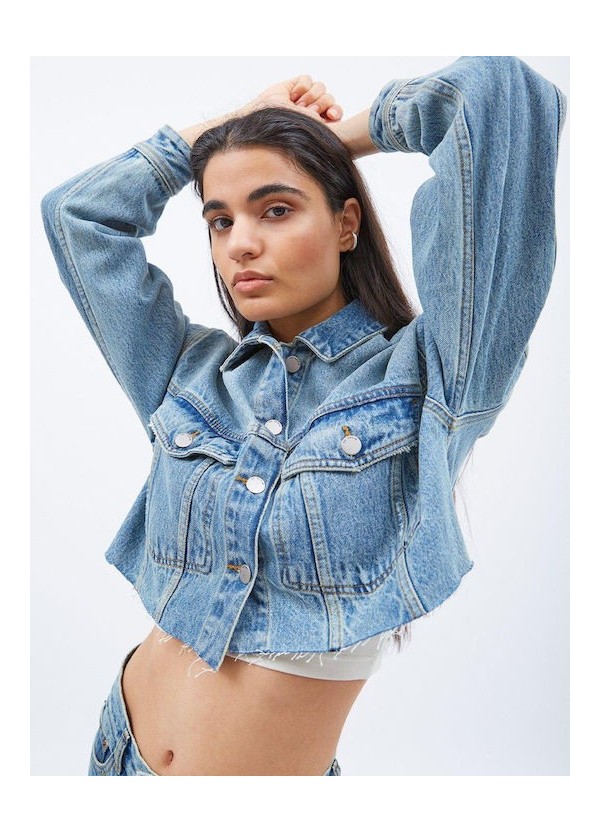 Dr Denim Jacket Sandi Stream Light Worn - 2311101