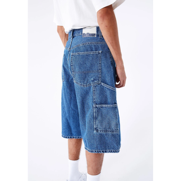 Dr Denim Shorts M Vali Worker Pebble Mid Stone Denim - 2410106