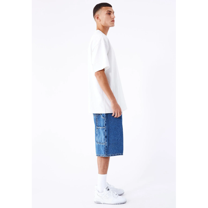 Dr Denim Shorts M Vali Worker Pebble Mid Stone Denim - 2410106