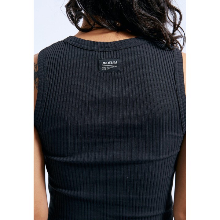 Dr. Denim Ainslee Off Black Cropped Tank Top - 2411103