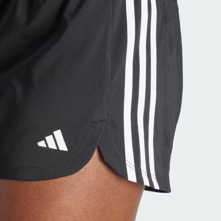 ADIDAS PACER TRAINING 3-STRIPES WOVEN HIGH-RISE SHORTS - IT7760