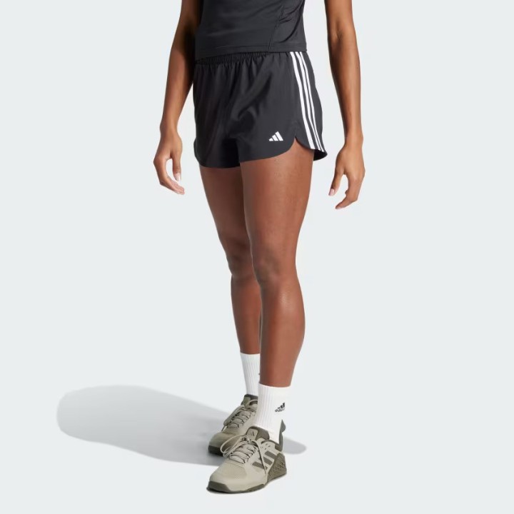 ADIDAS PACER TRAINING 3-STRIPES WOVEN HIGH-RISE SHORTS - IT7760