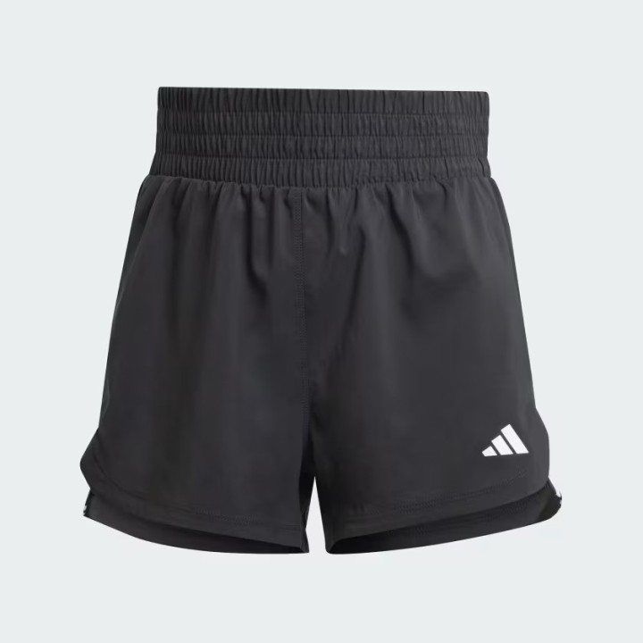 ADIDAS PACER TRAINING 3-STRIPES WOVEN HIGH-RISE SHORTS - IT7760