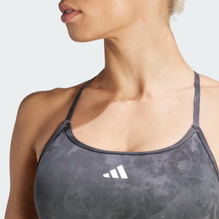 adidas AEROREACT TRAINING ESSENTIALS LIGHT SUPPORT TIE-DYE FLOWER-PRINT BRA - IN4304