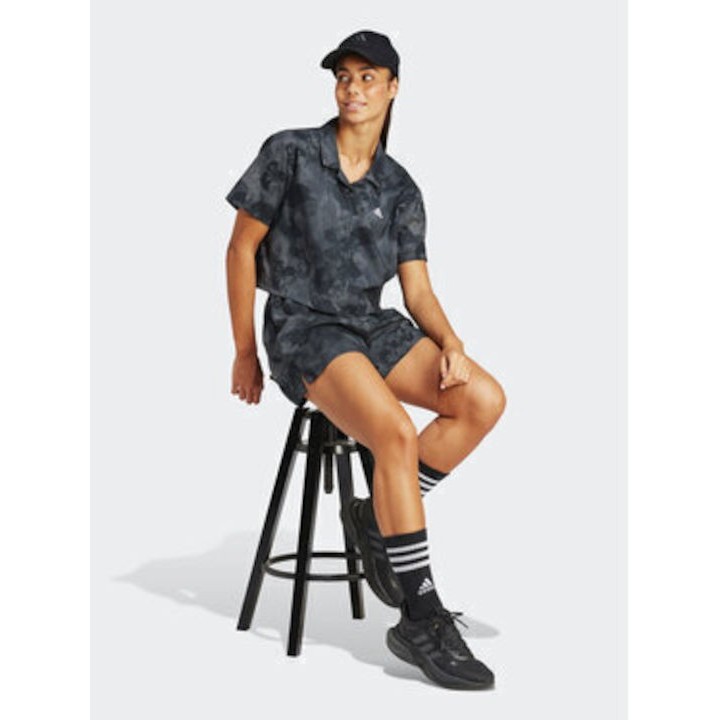 Adidas Floral Graphic Grey Shorts - IN7318