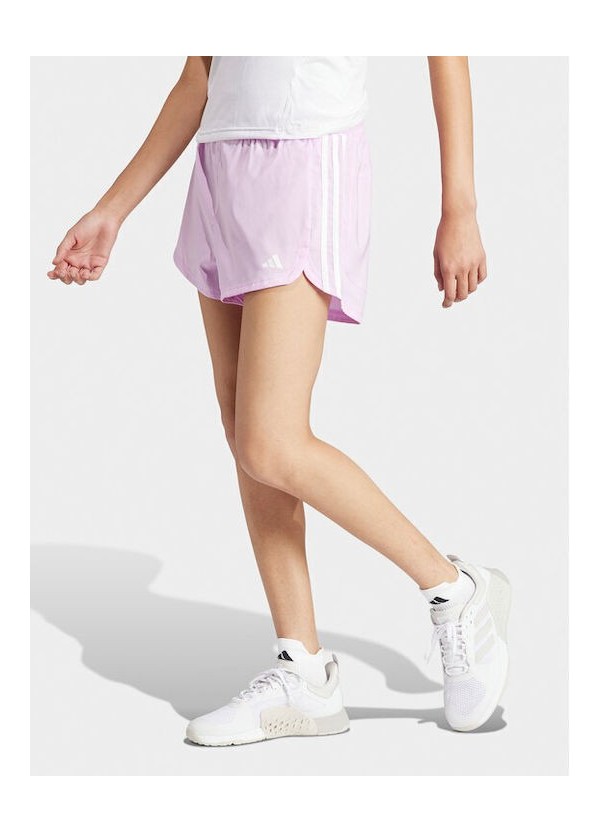 Adidas Pacer Training 3-stripes Γυναικείο Αθλητικό Σορτς Ροζ - IS1665