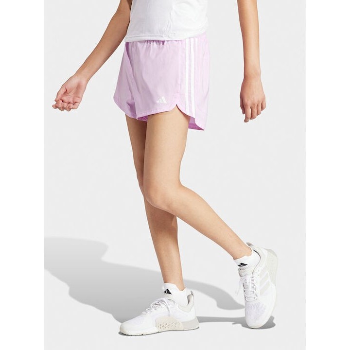 Adidas Pacer Training 3-stripes Γυναικείο Αθλητικό Σορτς Ροζ - IS1665