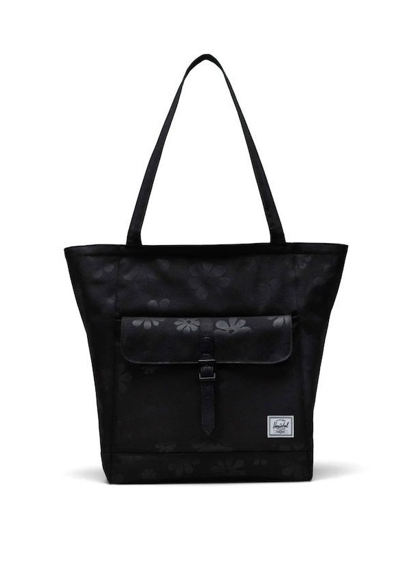 HERSCHEL RETREAT TOTE BLACK FLORAL SUN - 11401-06088