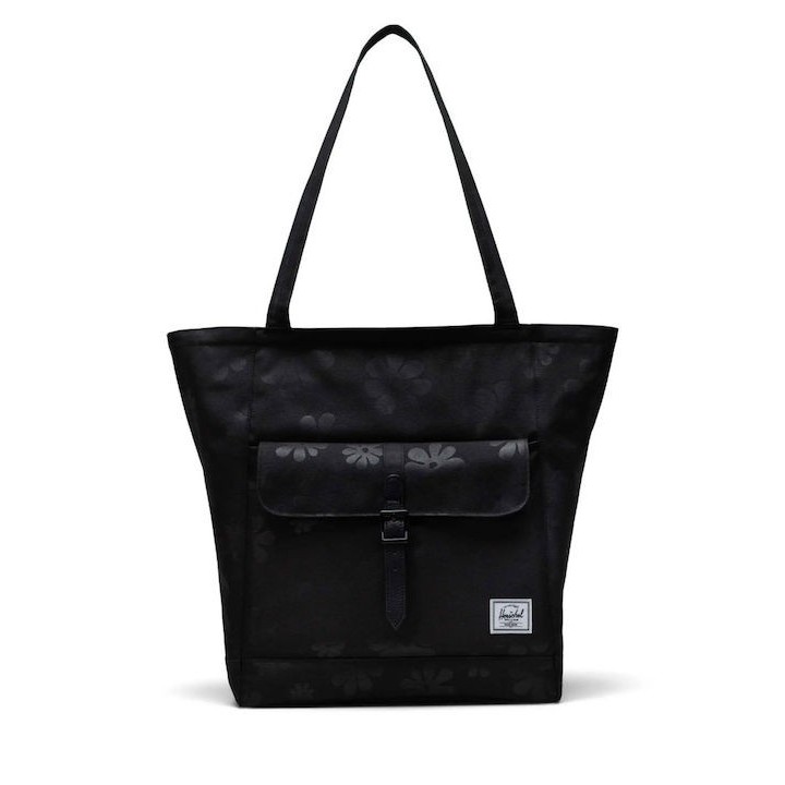 HERSCHEL RETREAT TOTE BLACK FLORAL SUN - 11401-06088