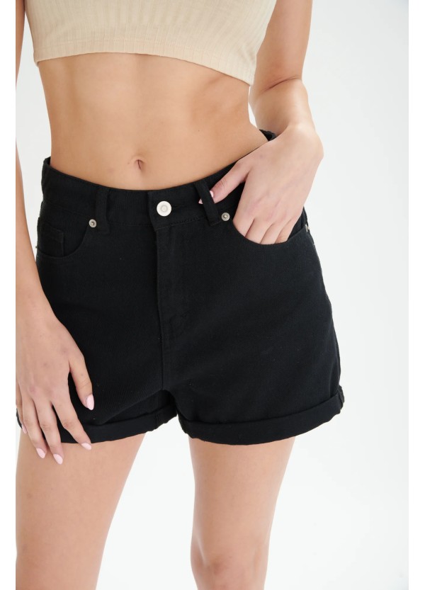 24 COLOURS Black Cotton Shorts- 80361b