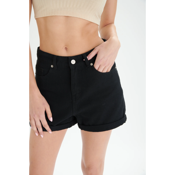 24 COLOURS Black Cotton Shorts- 80361b