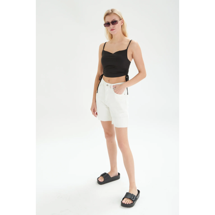 24COLOURS White Denim Shorts - 80360a