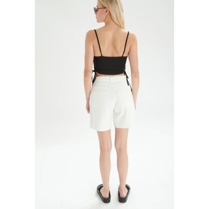 24COLOURS White Denim Shorts - 80360a