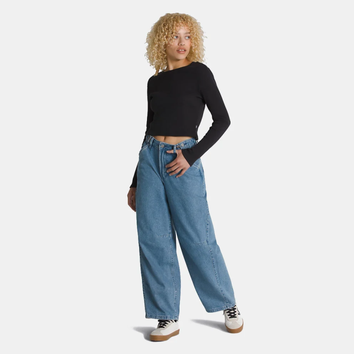 VANS Curbside Denim Pants Stone Wash- VN000JTY7W61